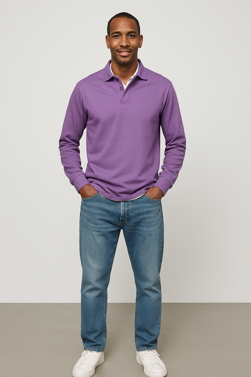 Alexandre™ Casual Long Sleeve Polo