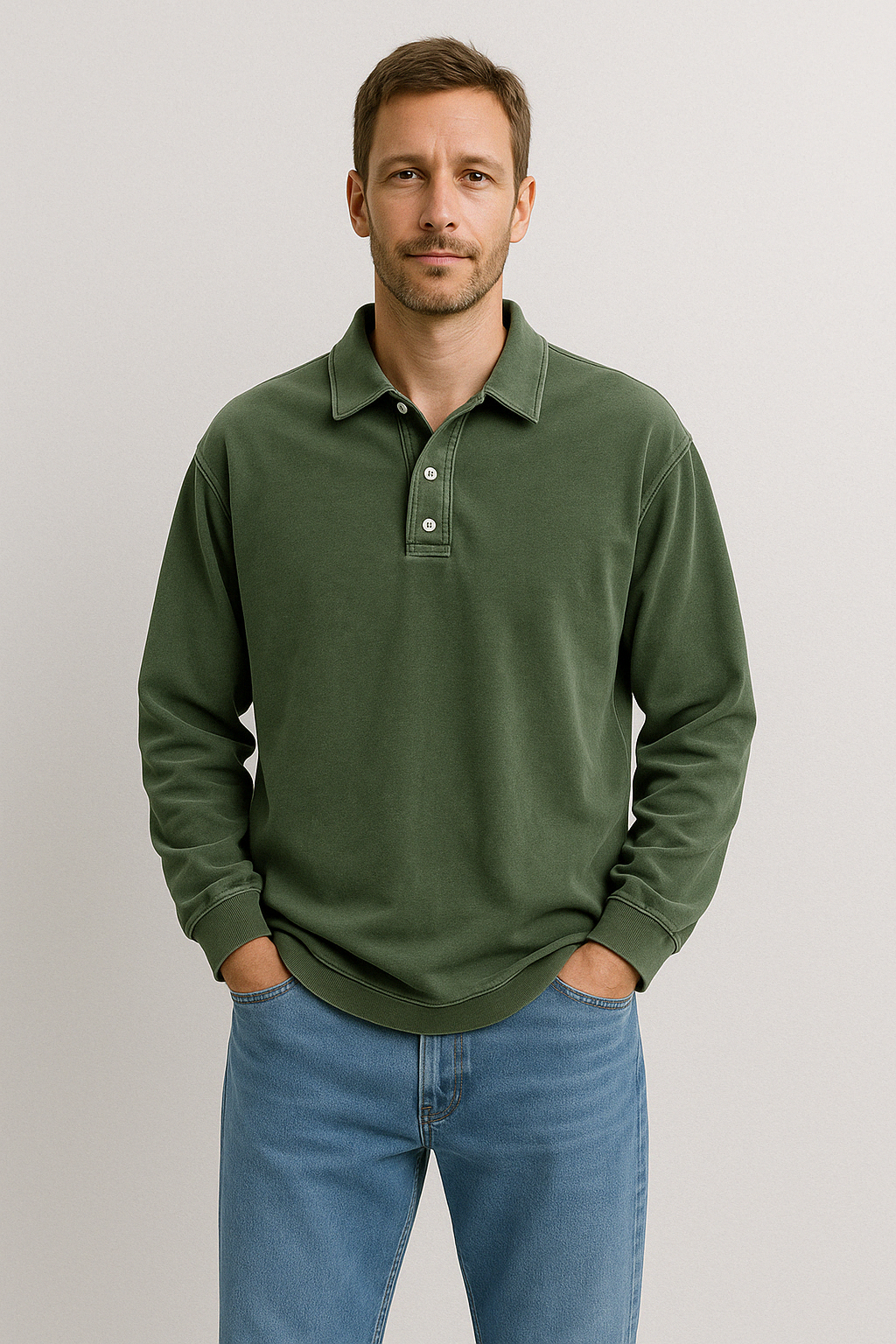Alexandre™ Casual Long Sleeve Polo