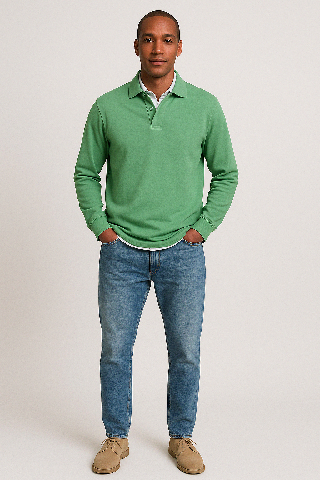 Alexandre™ Casual Long Sleeve Polo