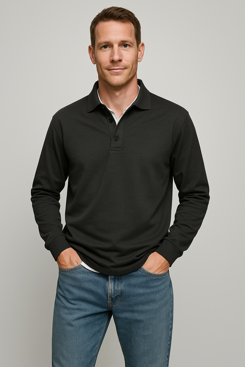 Alexandre™ Casual Long Sleeve Polo